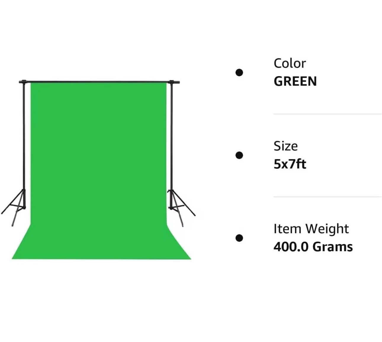 Green Screen Backdrop 5x7ft Non-Woven Fabric Photo Background Studio Photography