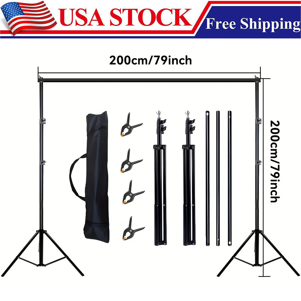 Backdrop Stand 6.5x6ft(WxH) Photo Studio Adjustable Background Stand Support Kit
