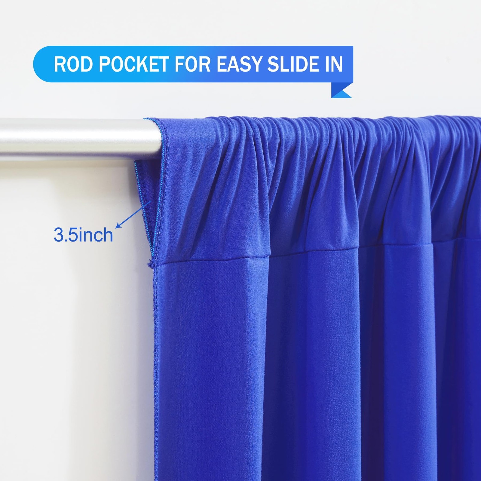 Royal Blue Backdrop Curtain 2 Panels–Royal Blue Curtains Polyester Photograp…