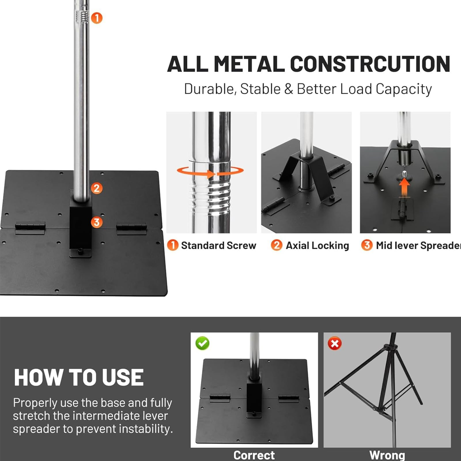 Heavy Duty Pipe and Drape Frame Kit 10x10ft Adjustable Height/Width Photograp…
