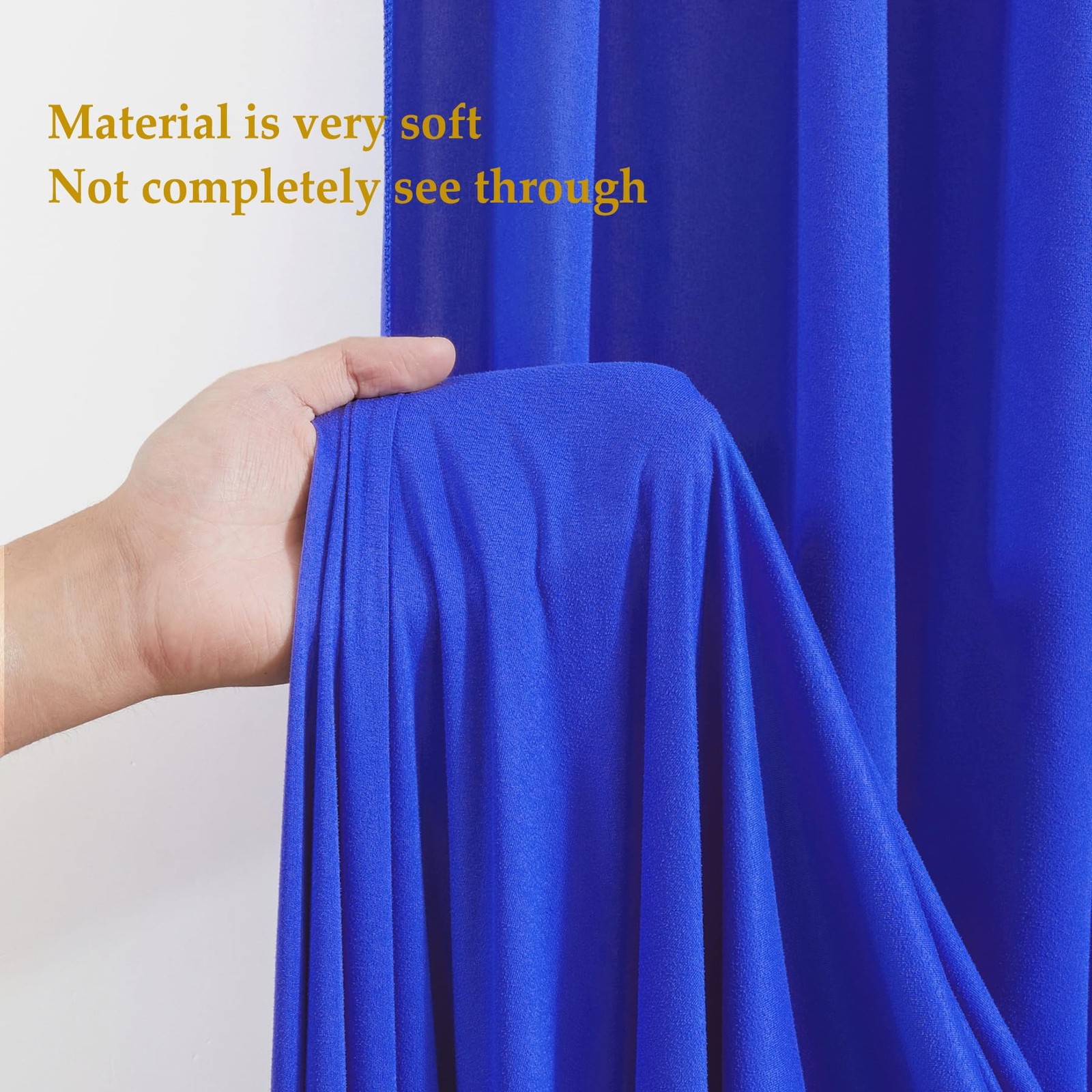 8x10FT Royal Blue Backdrop Curtains for Wedding Parties, Wrinkle Free Polyest…