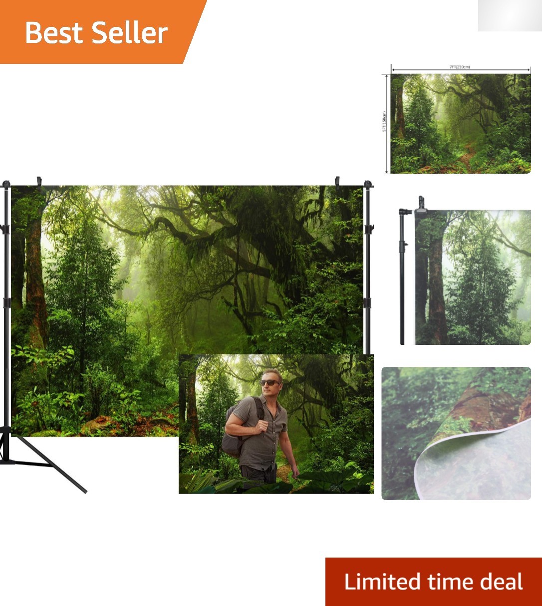 Water-Resistant 7x5ft Jungle Backdrop – Perfect for Creating Lasting Memories