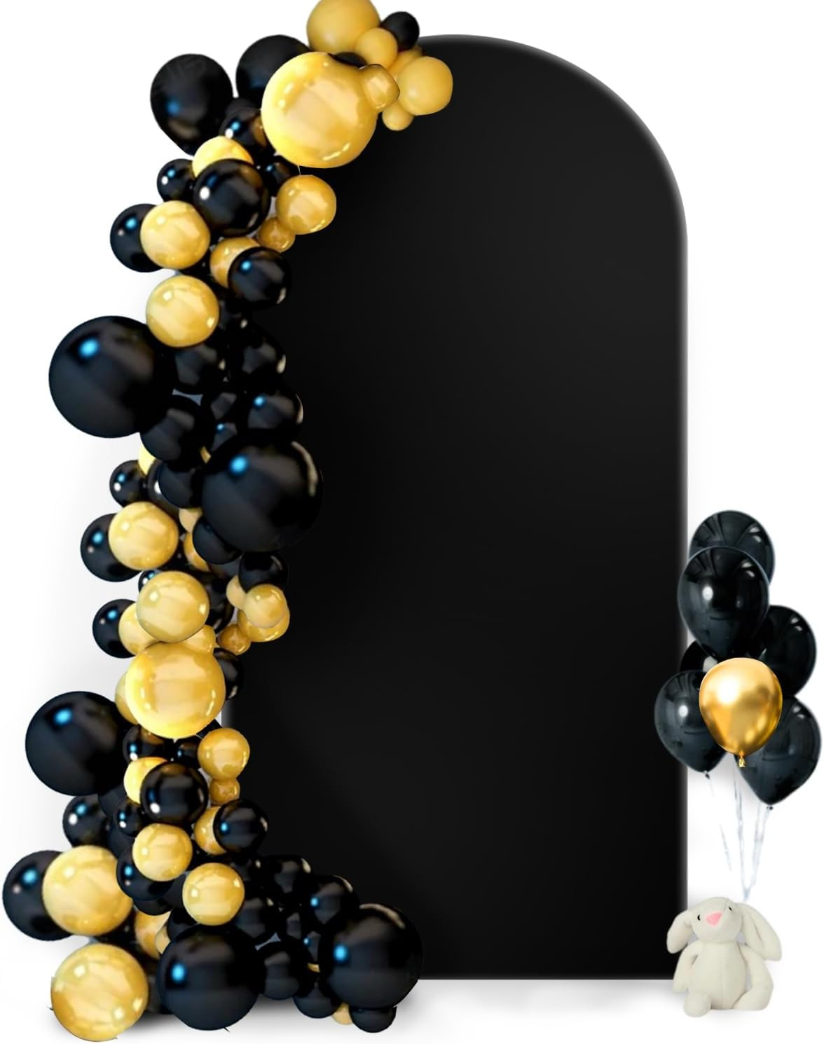 7.2 Ft Black Arch Backdrop Cover (No Arch Stand), Double-Sided Spandex Arch Cove