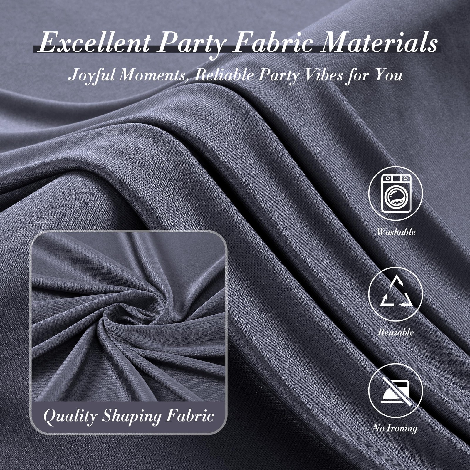50 ft x 10 Wrinkle Free Charcoal 5′(W) x 10′(H), 10 panels,