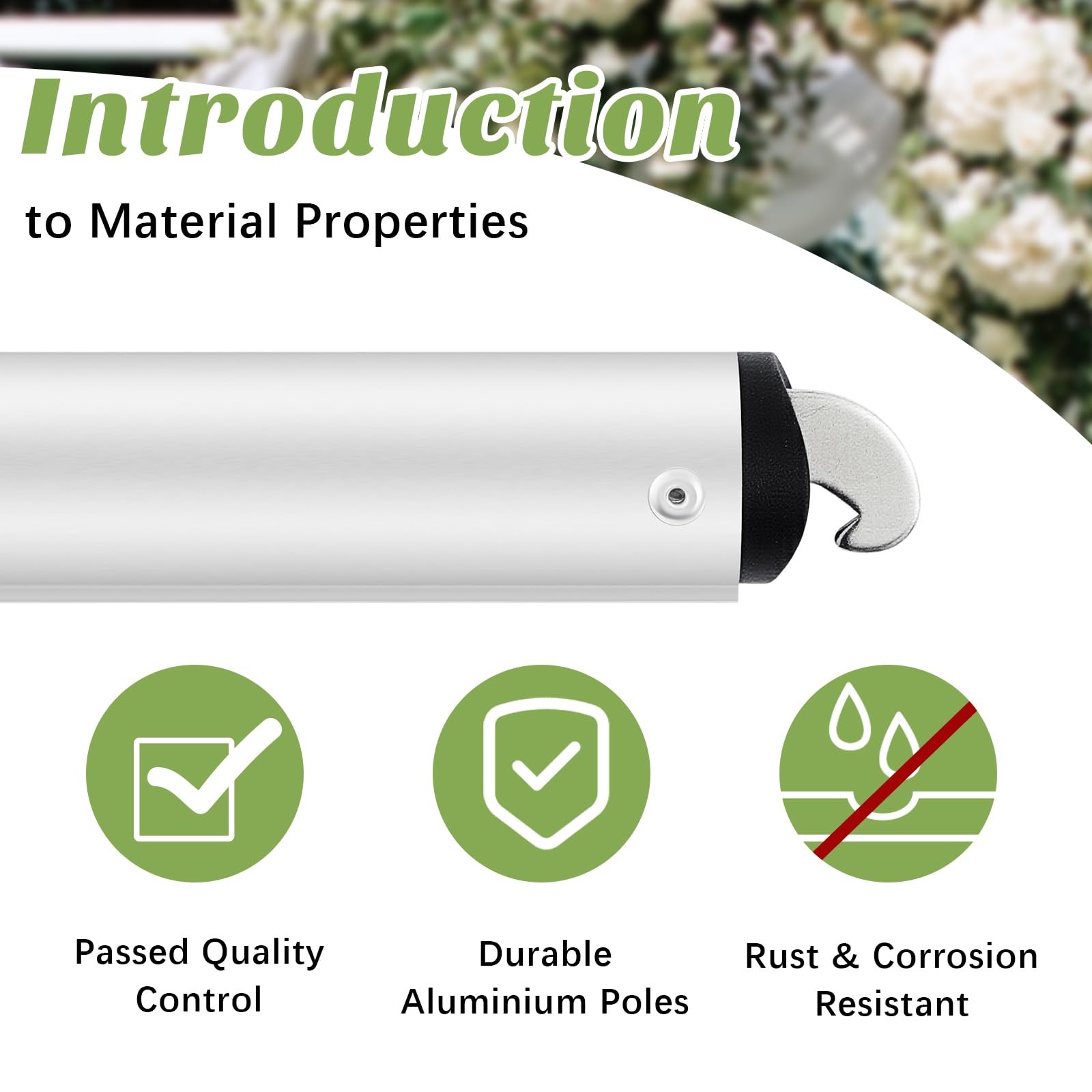 Zonon 2 Pcs 8-10ft Double Layer Adjustable Crossbar and 8-10 ft, silver