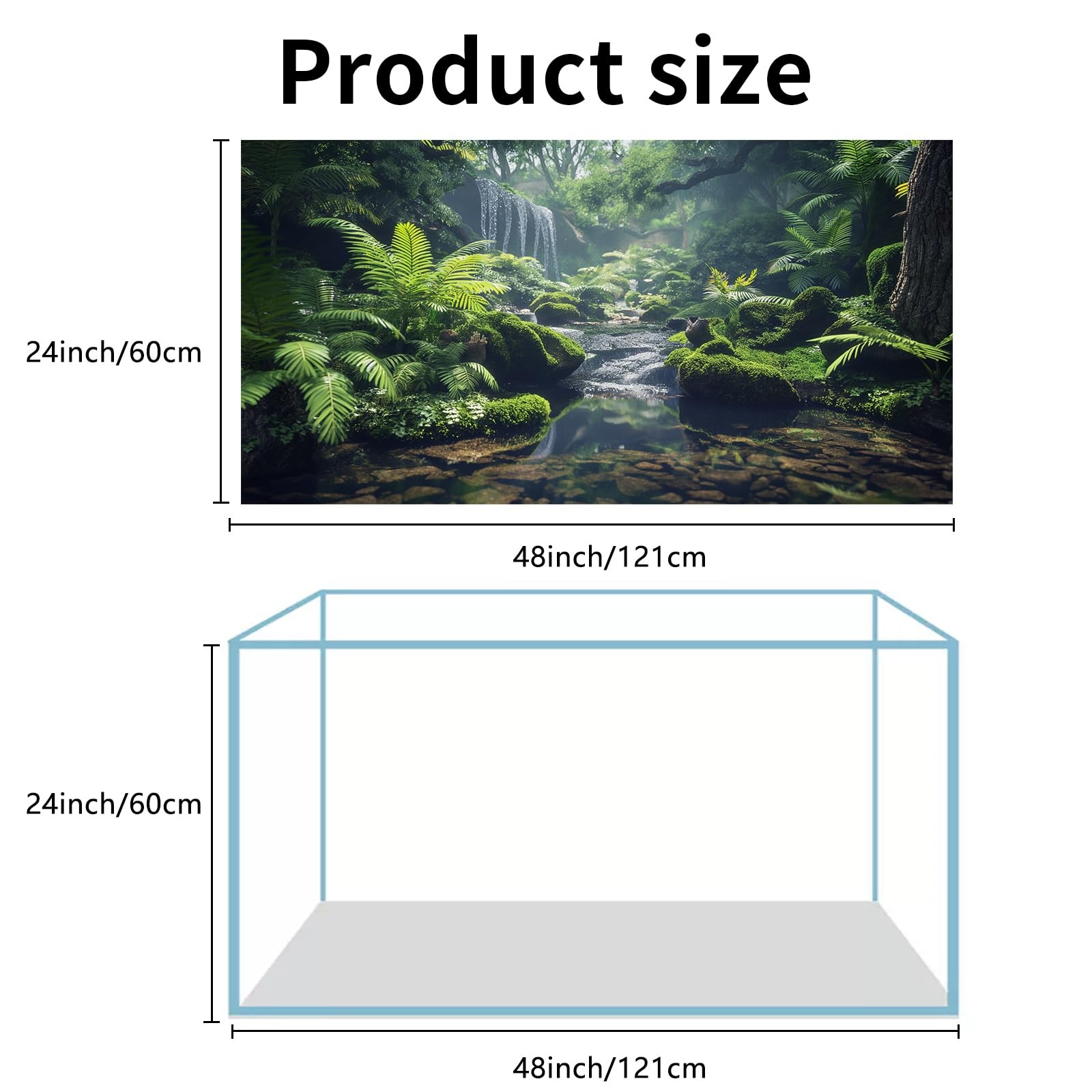 COMSUN 3 Pack Terrarium Background, 48×24 inches Inch, Multicolor