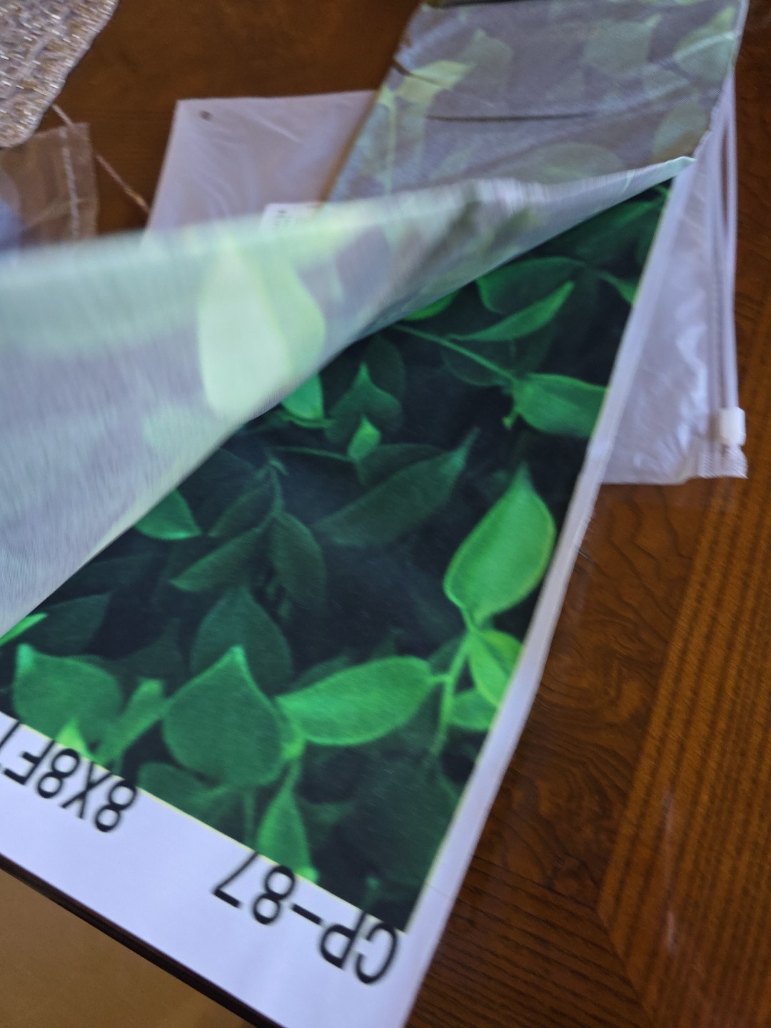 LYWYGG 8X8FT Green Leaves Photography Backdrops Mmicrofiber Nature