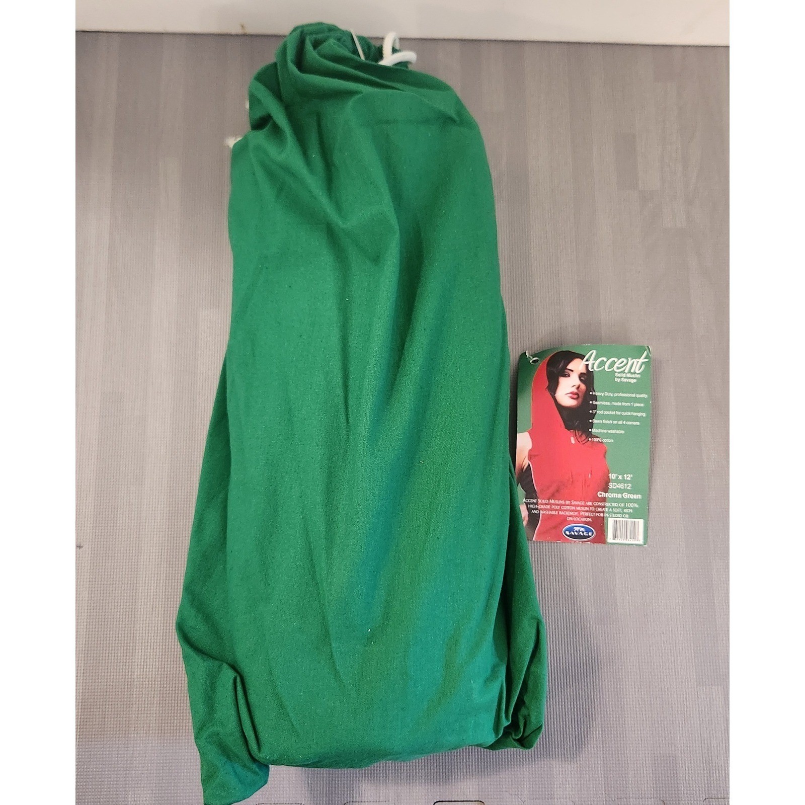 Savage Accent Solid Muslin Backdrop 10×12 Chroma Green SD4612 Photography Studio