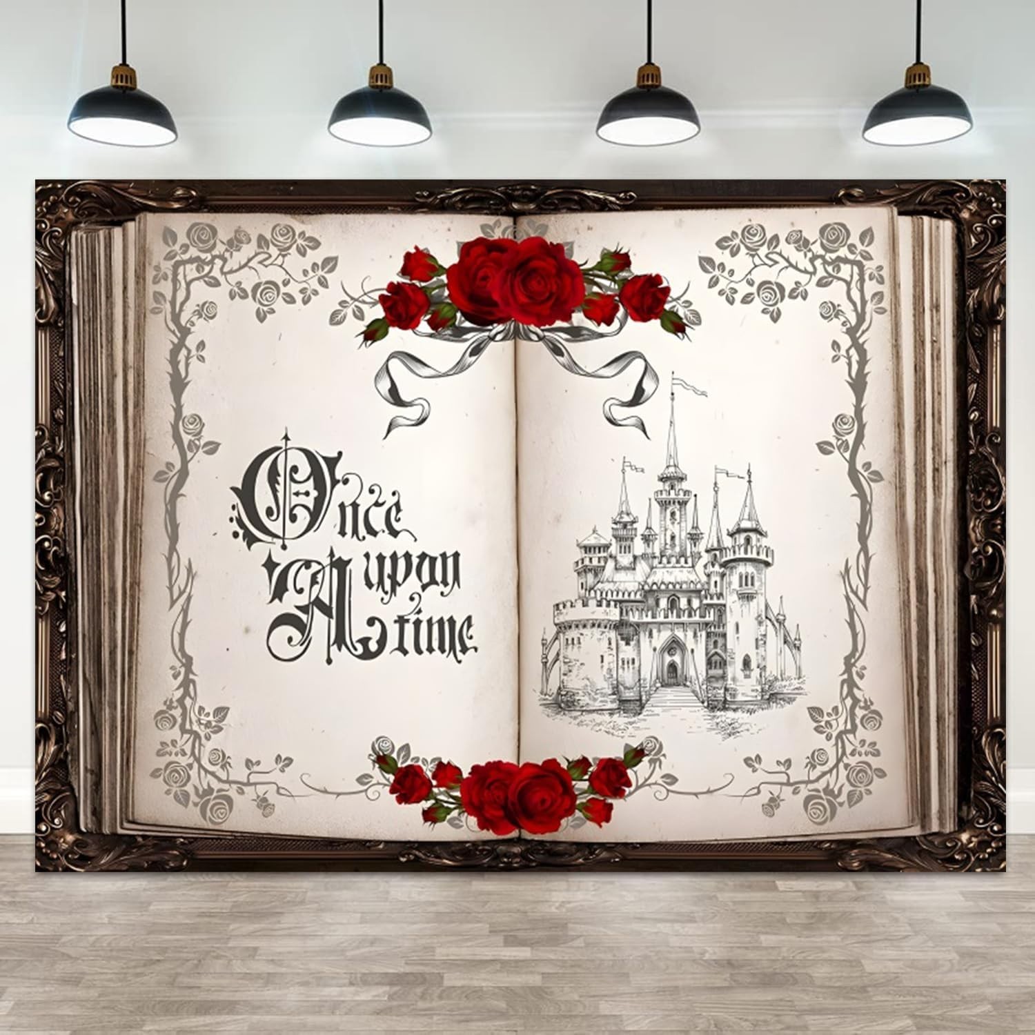 10x8ft Once Upon a Time Backdrop Princess Castle Wedding Party Photography Ba…