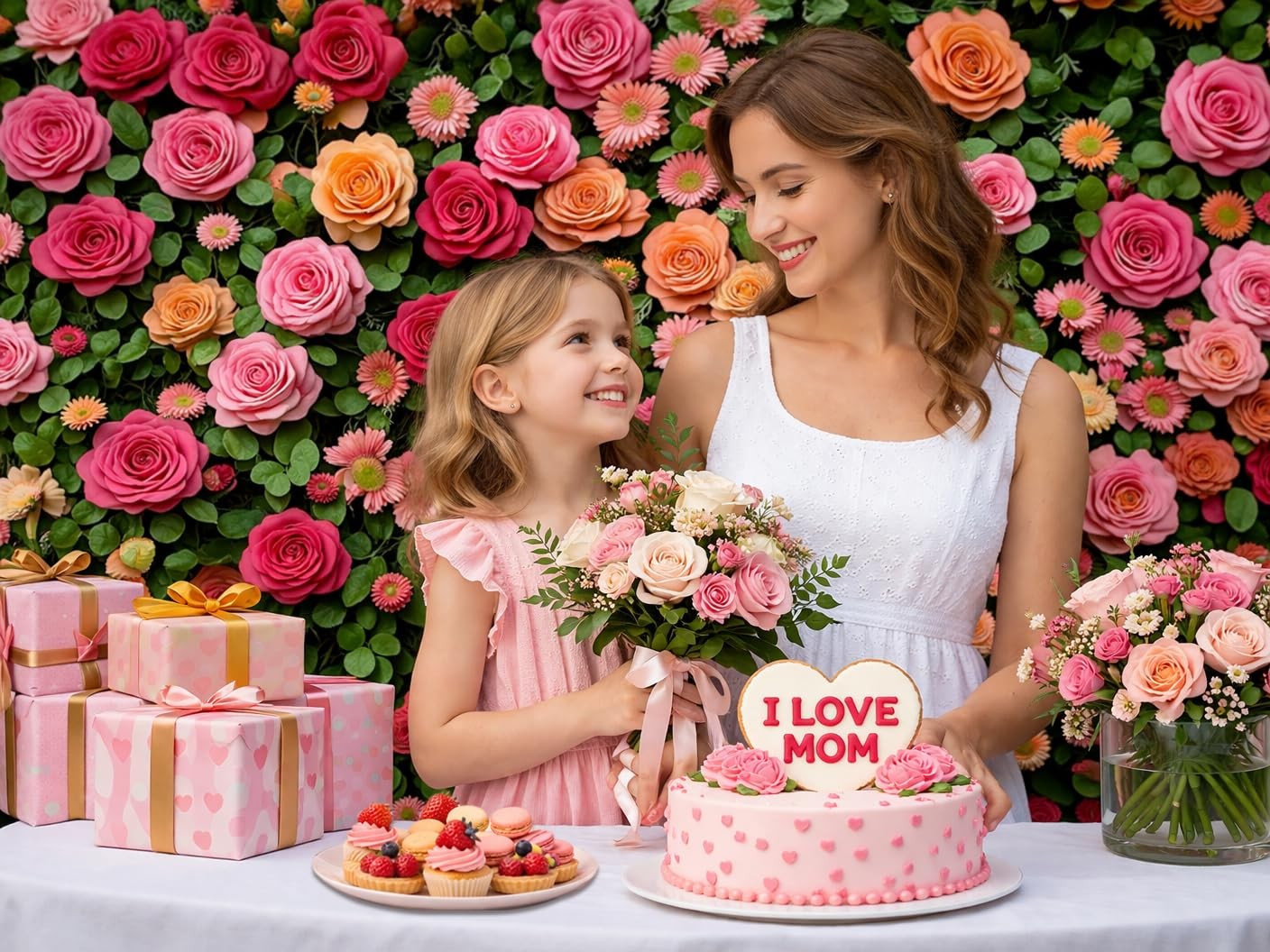 7x5ft Floral Photography Backdrop Spring Flower Wedding Prop 049