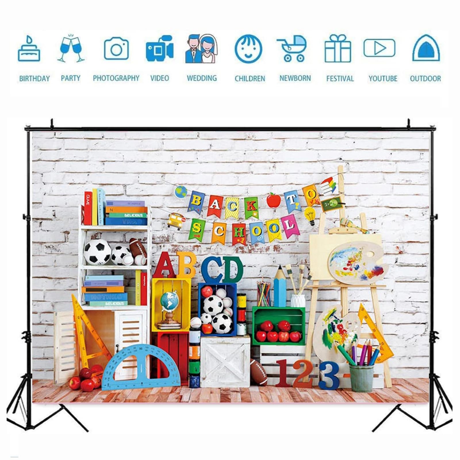 Welcome Back To School First Day Backdrop Kindergarten Classroom Photo 7x5ft