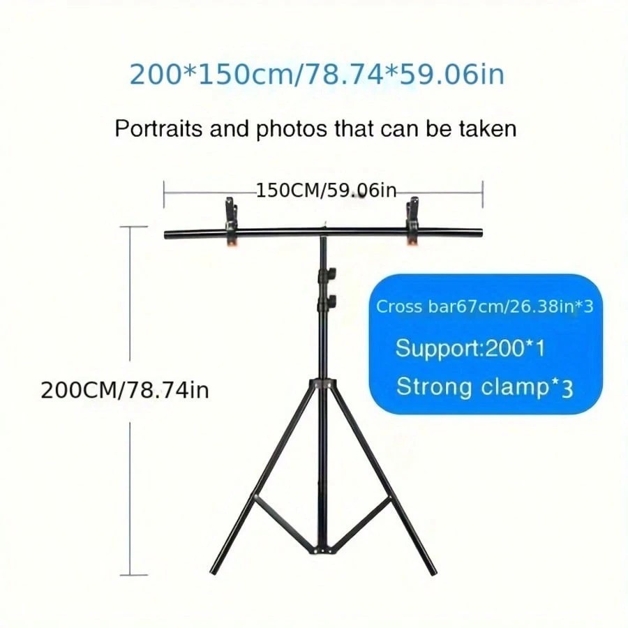 Pro Photography Green Screen Backdrop Kit Foldable Stand for Studio Live Streami