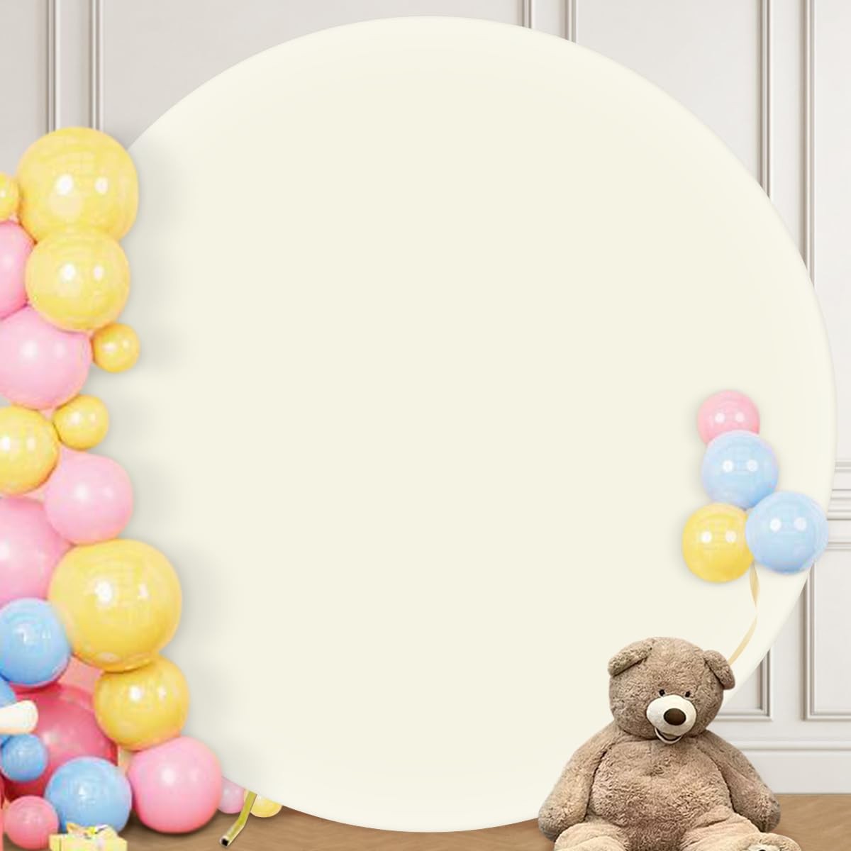 Round Arch Cover Spandex Fitted for Wedding, Birthday, Baby Shower Decor 6.6FT