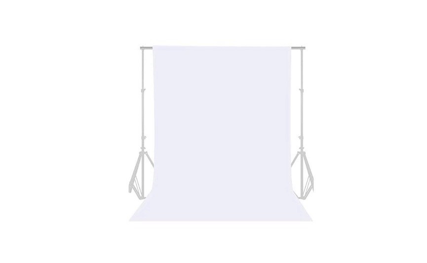 GFCC 8x10ft White Photography Backdrop – Photo Booth & Video Studio Curtain