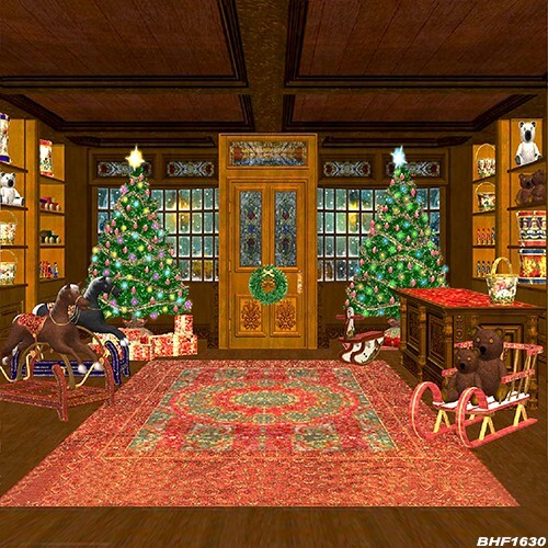 10’x10’Christmas Computer-painted (CP) Season Scenic background backdrop BHF1630