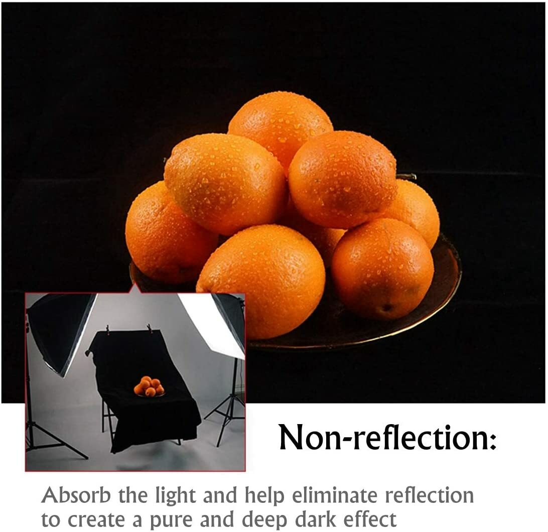 Black Background Light Absorbing Photography Solid Flocking Cloth Studio Props