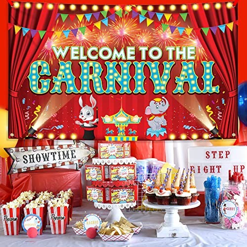 , Welcome to the Carnival Banner – XtraLarge 72×44 Inch | Carnival