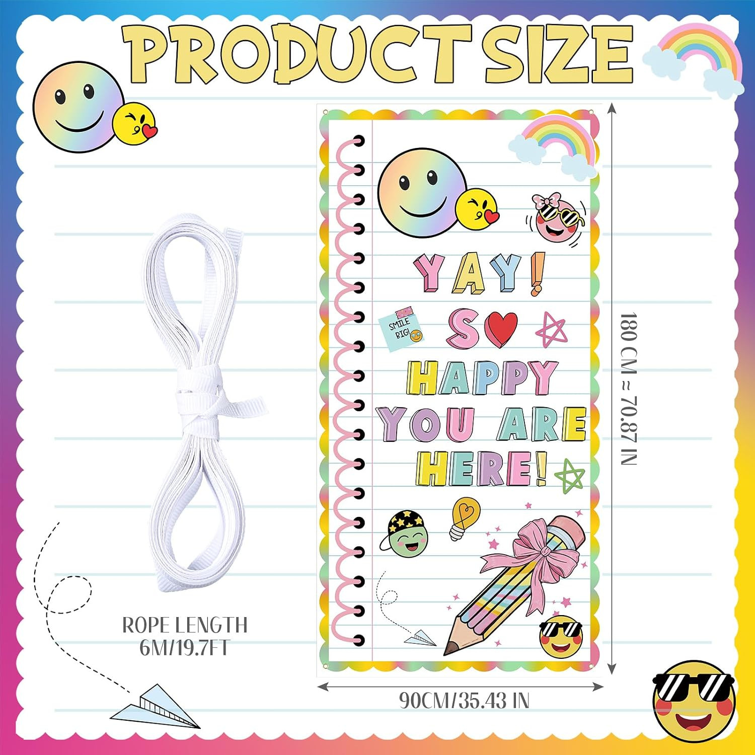 Classroom Welcome Door Cover Composition Notebook Back to School Banner Welcome
