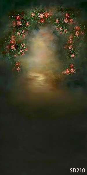 10’x20’CP Arch Flower Forest Scenic Microfiber Fabric background backdrop SD210