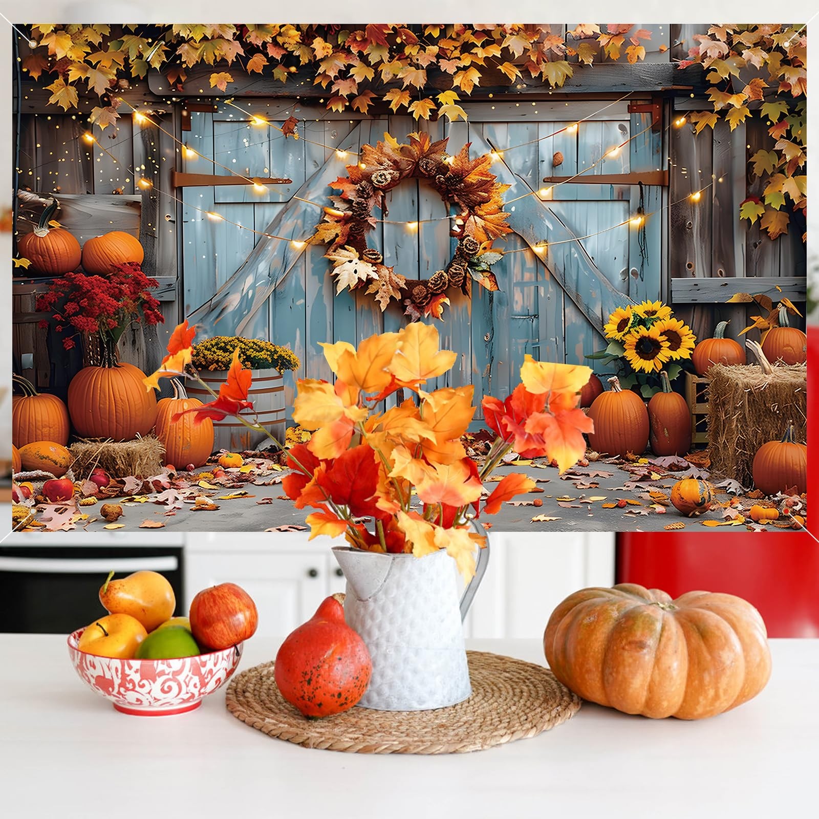 Fall Photography Backdrop Autumn Pumpkin Harvest Backdrop Photo Props Thanksg…