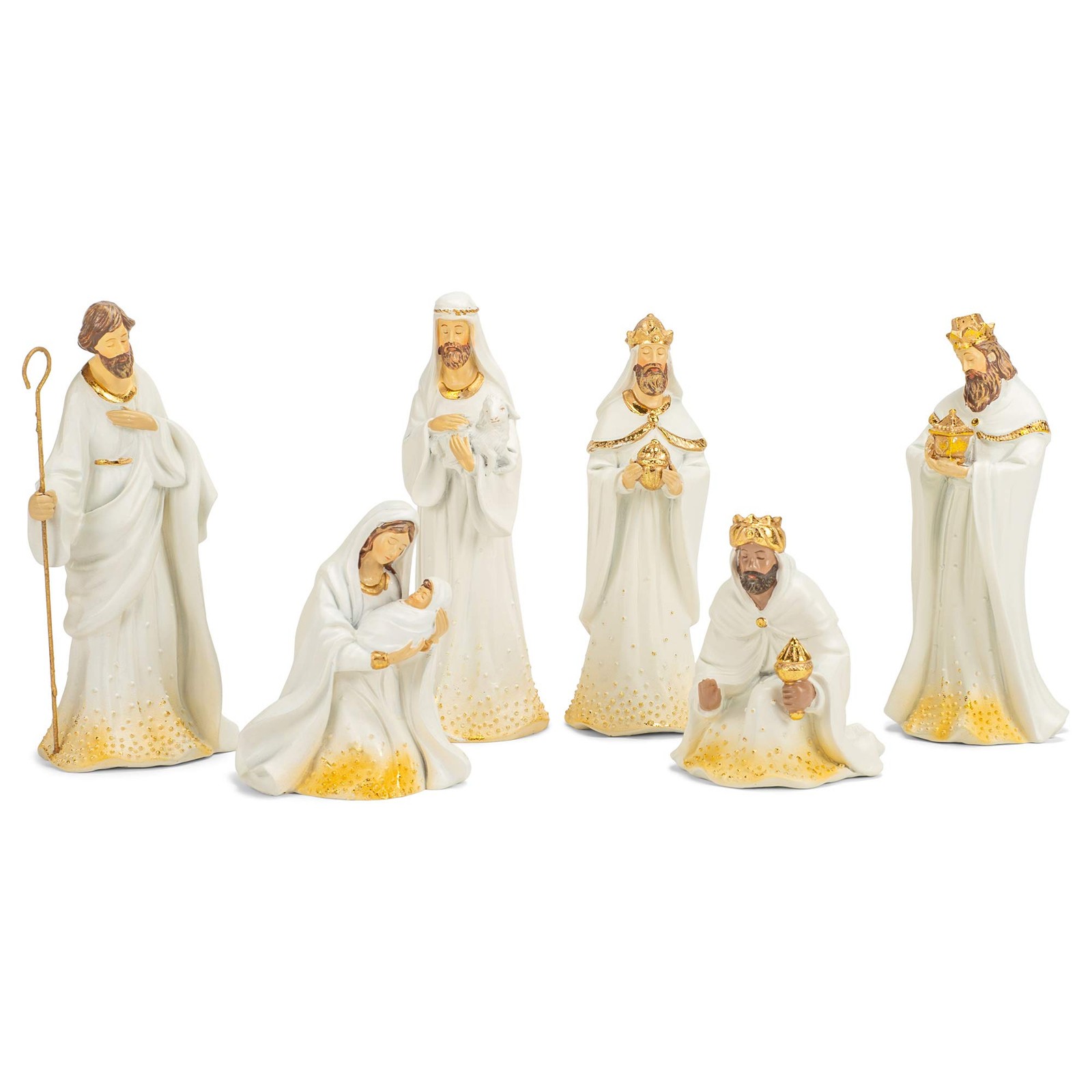 Roman 133014 Nativity Gold Dot Ivory with 11.5 inches (H), Gold,Golden