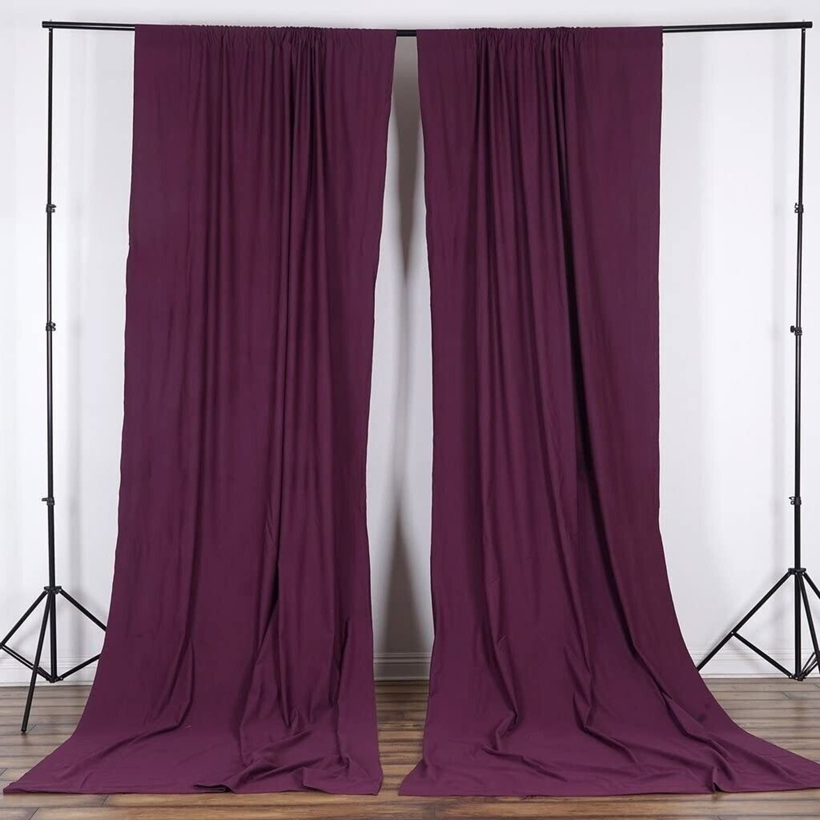 BalsaCircle 10 ft x 10 ft Eggplant Purple Polyester Photography Backdrop Drapes