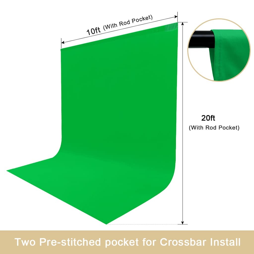 10X20ft Large Green Screen Backdrop for Photography, Large, 10x20ft