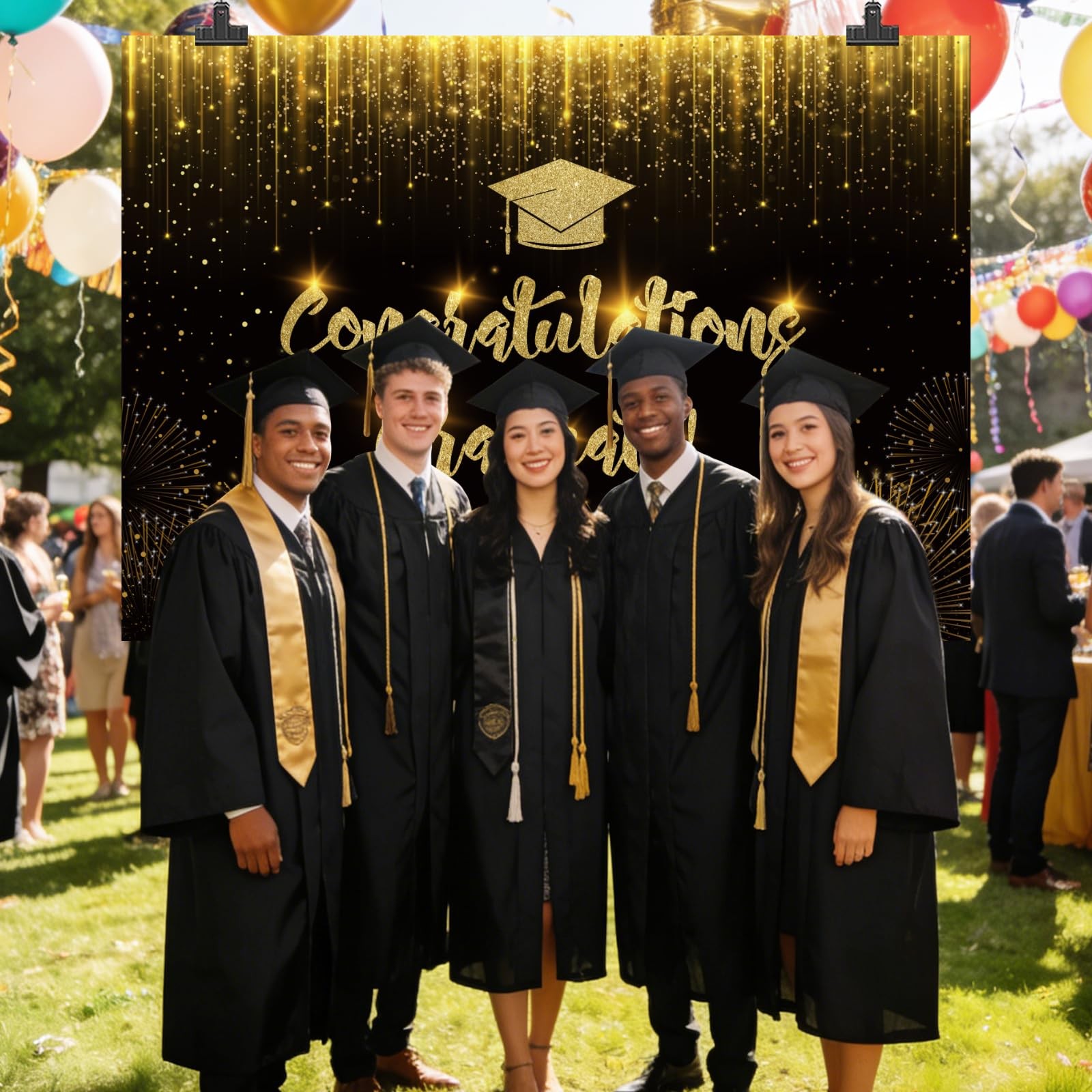 7x5ft Congratulation Graduate Backdrop Congrats Class of 2026 Graduation Photogr