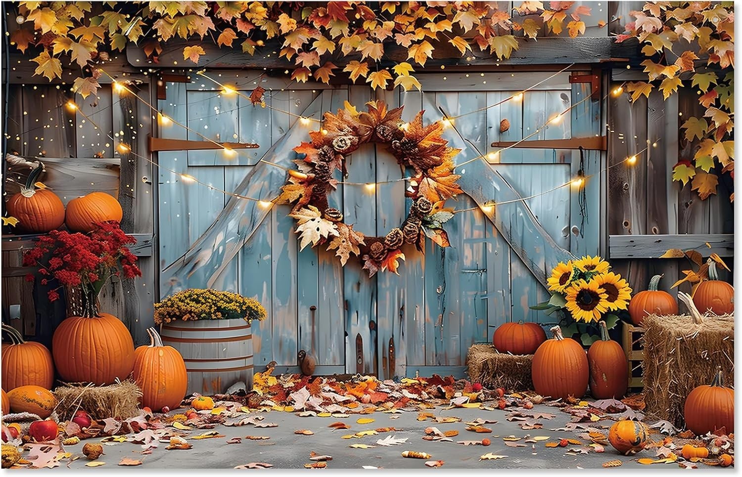 Fall Photography Backdrop Autumn Pumpkin Harvest M As Shown in The Picture