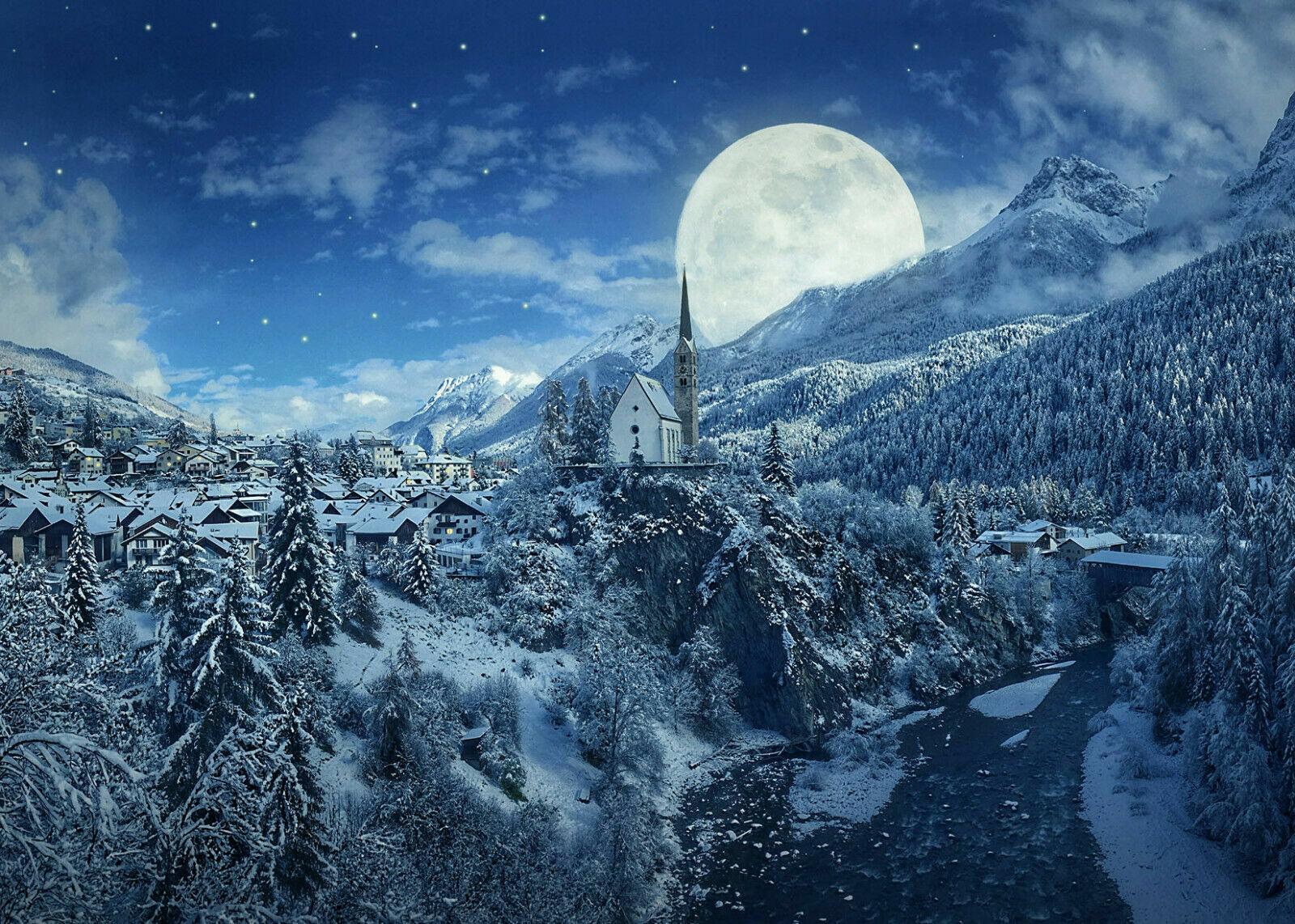 9x6FT Winter Vinyl Backdrop Forest Snow Scene Props Farmhouse Photo Background
