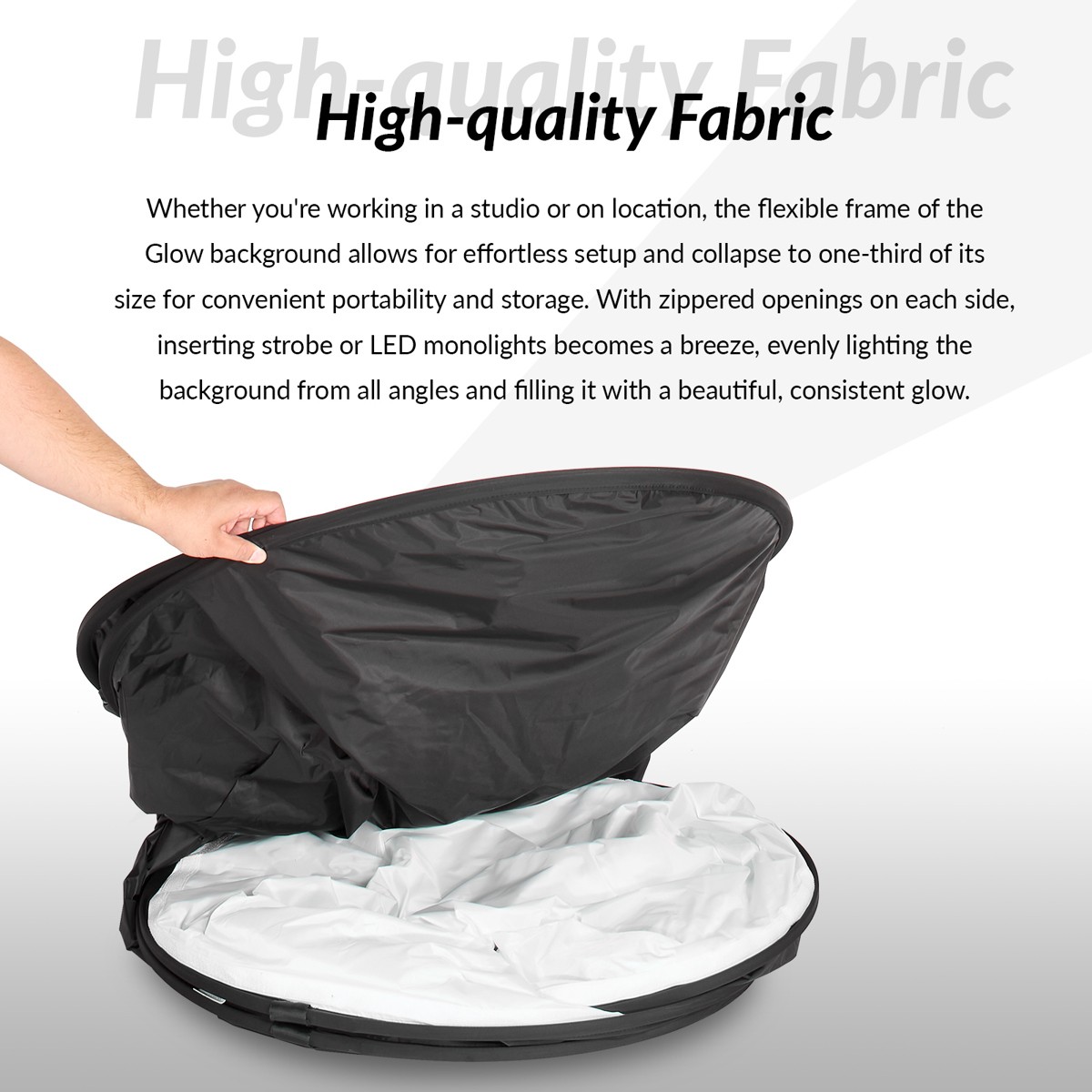 Glow 6×7′ HiGlow Illuminated White Background