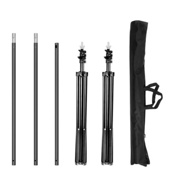 Adjustable 6ft Background Support Stand Photo Backdrop Kit 6.56×6.56ft/2x2m