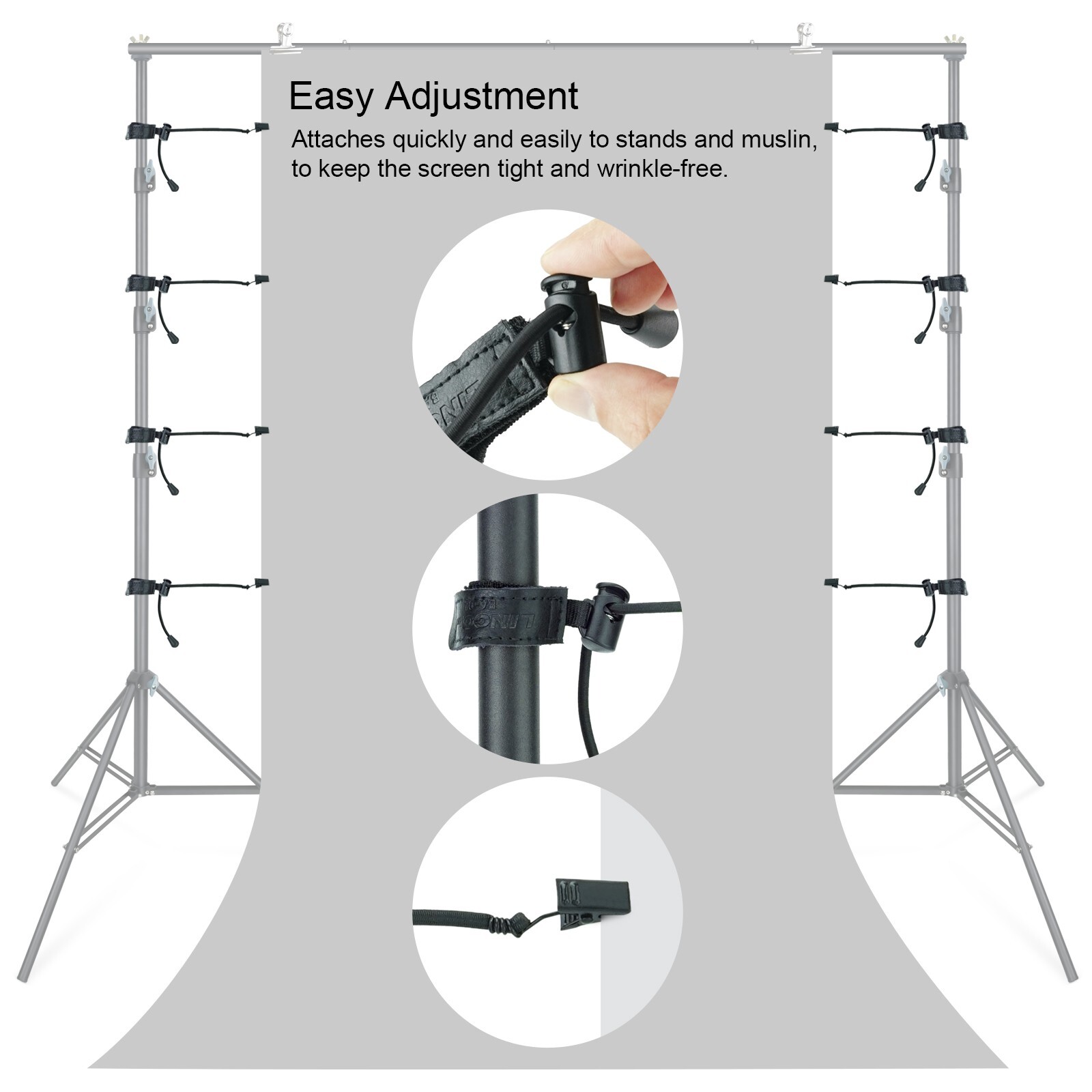 Flexible Muslin Holders Clamps Clip for Green Screen Studio Backdrop Stand 50351