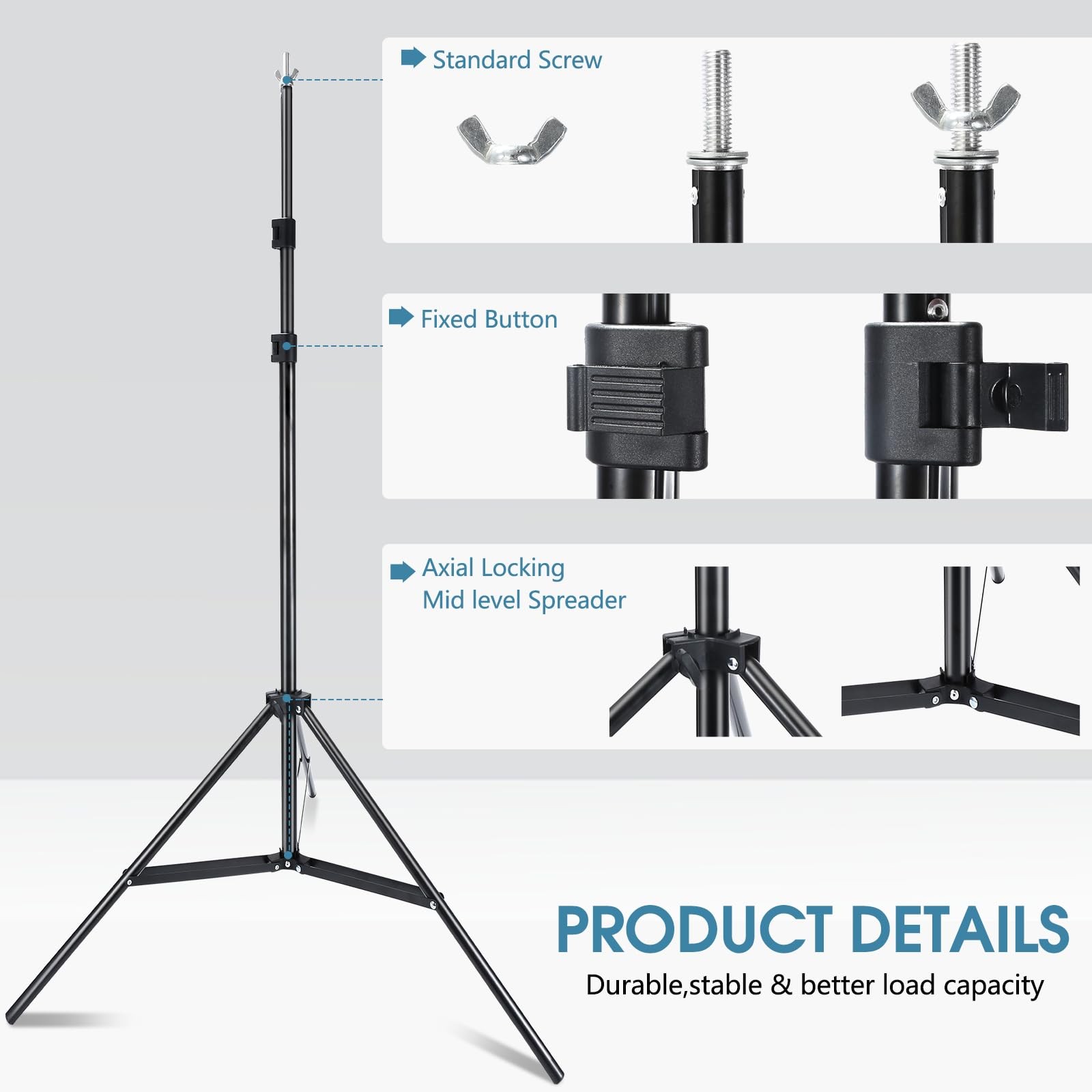 Photo Video Studio 10x7Ft (WxH) Adjustable Background Stand Backdrop Support …