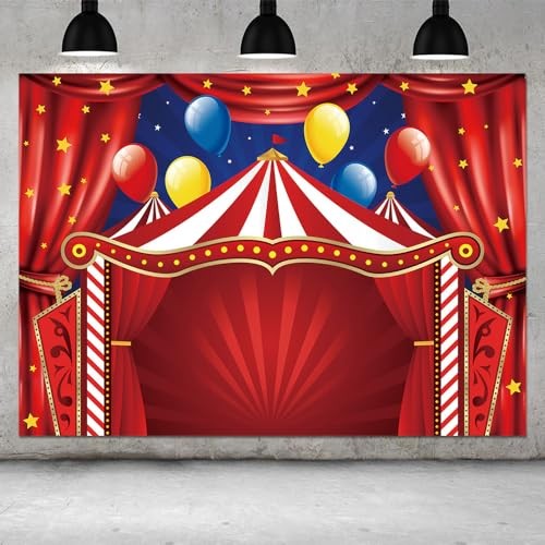 7X5FT Circus Carnival Circus Theme Party Photo Backdrop Carnival Lights 7×5 FT
