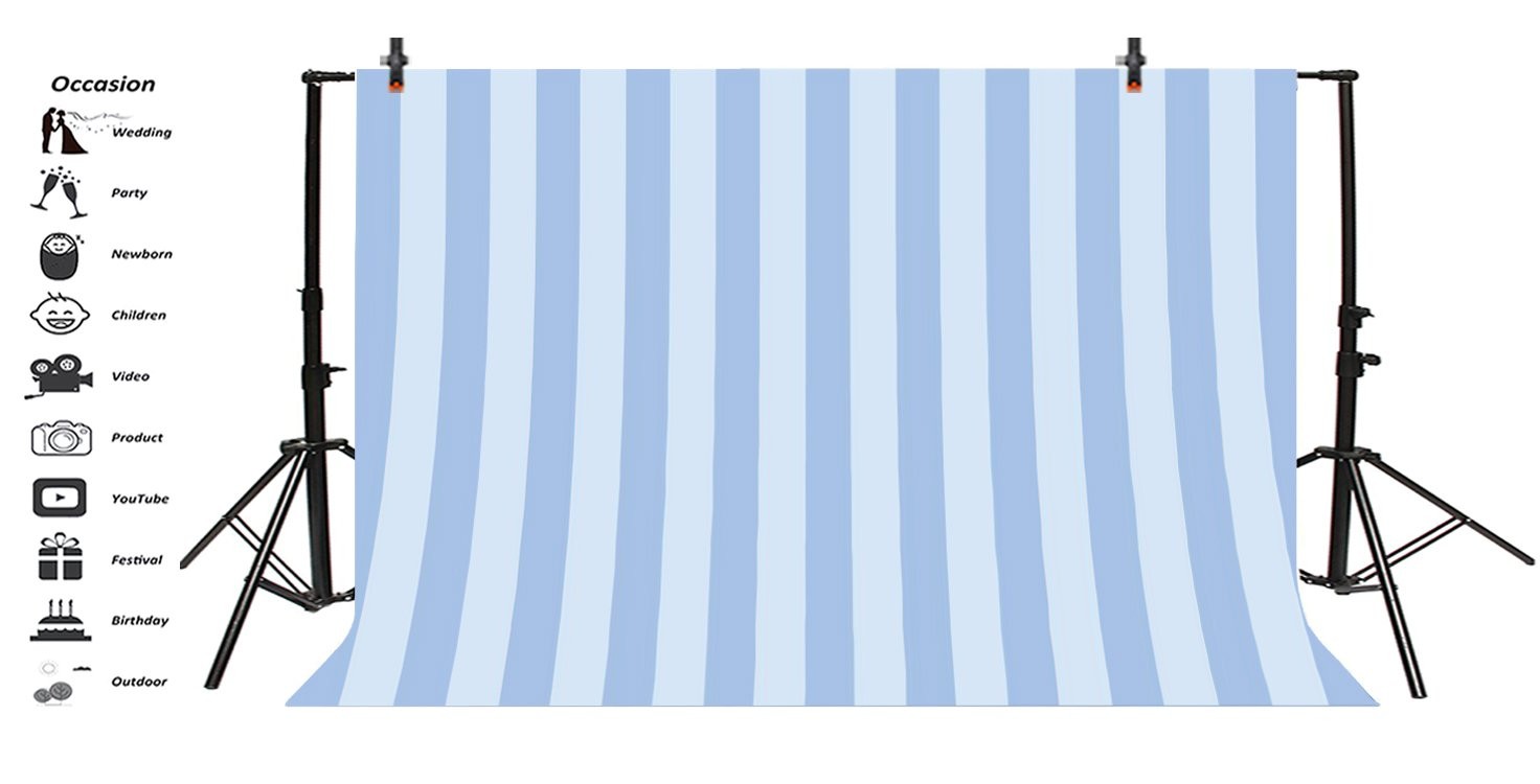 Happy Birthday Colorful Striped Portrait Studio Photography Backdrop 6x4ft Mat