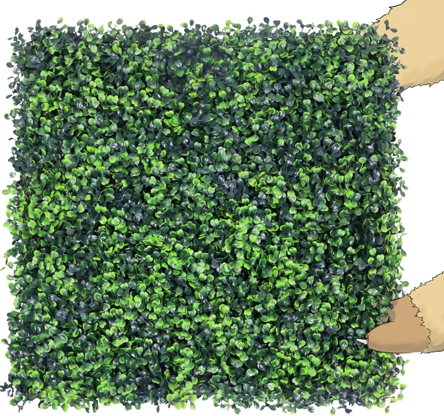 Eco-Friendly 12 Pcs 20” Boxwood Panels – Weather-Resistant Greenery Wall Decor