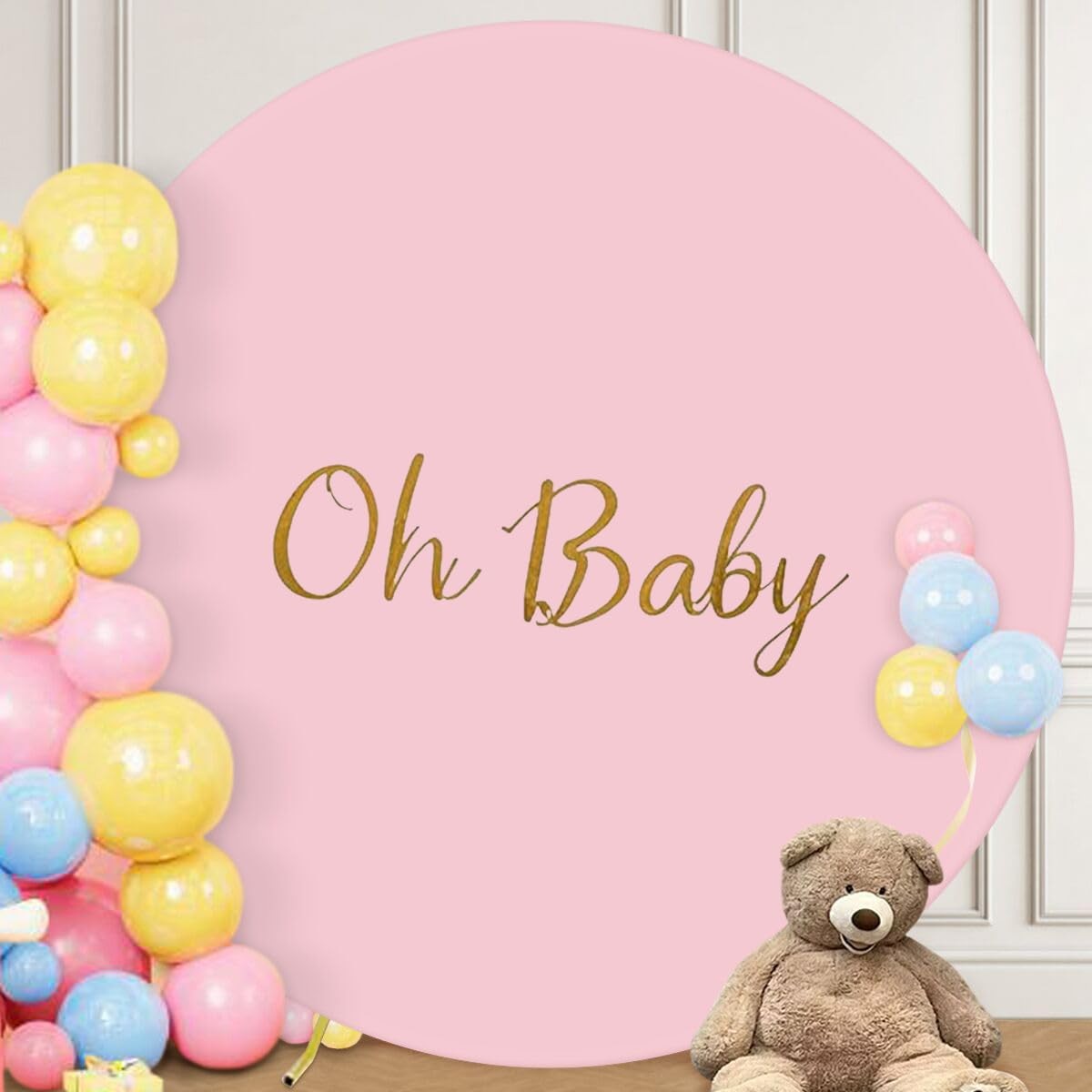 Round Arch Cover Spandex Fitted Balloon Decoration for Wedding Baby Shower 6.6FT