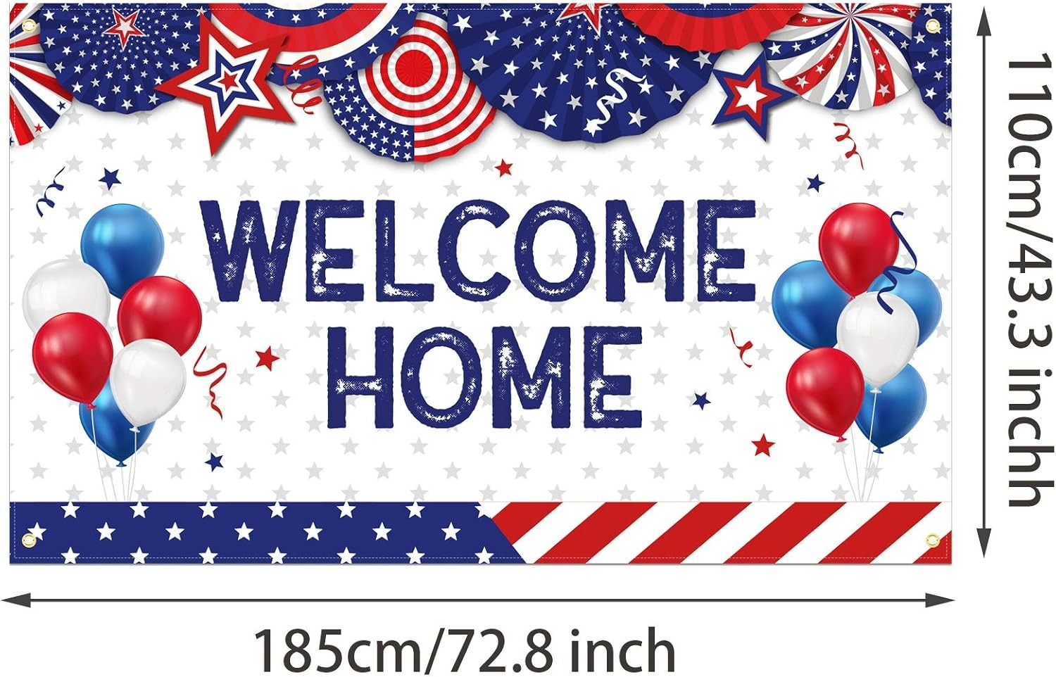 Large Welcome Home Banner Military Red White and Blue Welcome Home Decoration fo