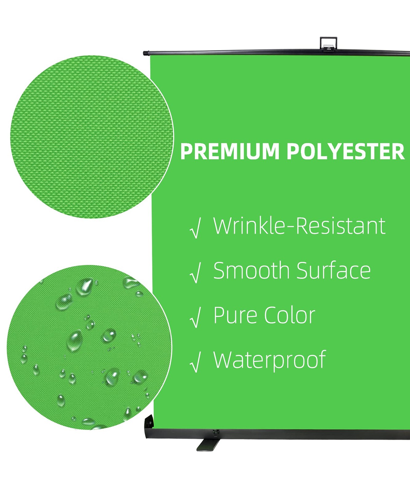 Extra Large Green Screen, 74W X 77H inches Collapsible Chromakey Panel,Portab…