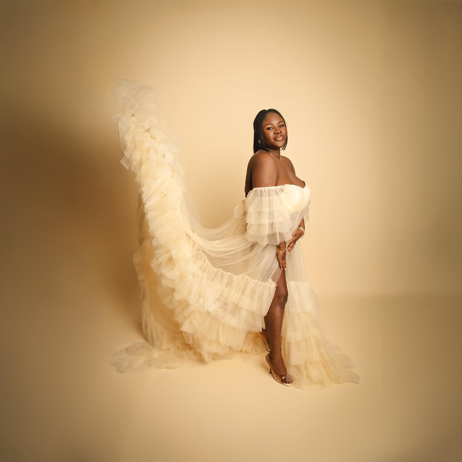 Seamless Paper Backdrop for Photography Beige Cream Backdrop Paper (53”X16.4′ I