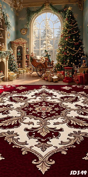 10’x20’CP Xmas Gifts Trees Scenic Microfiber Fabric background backdrop SD349