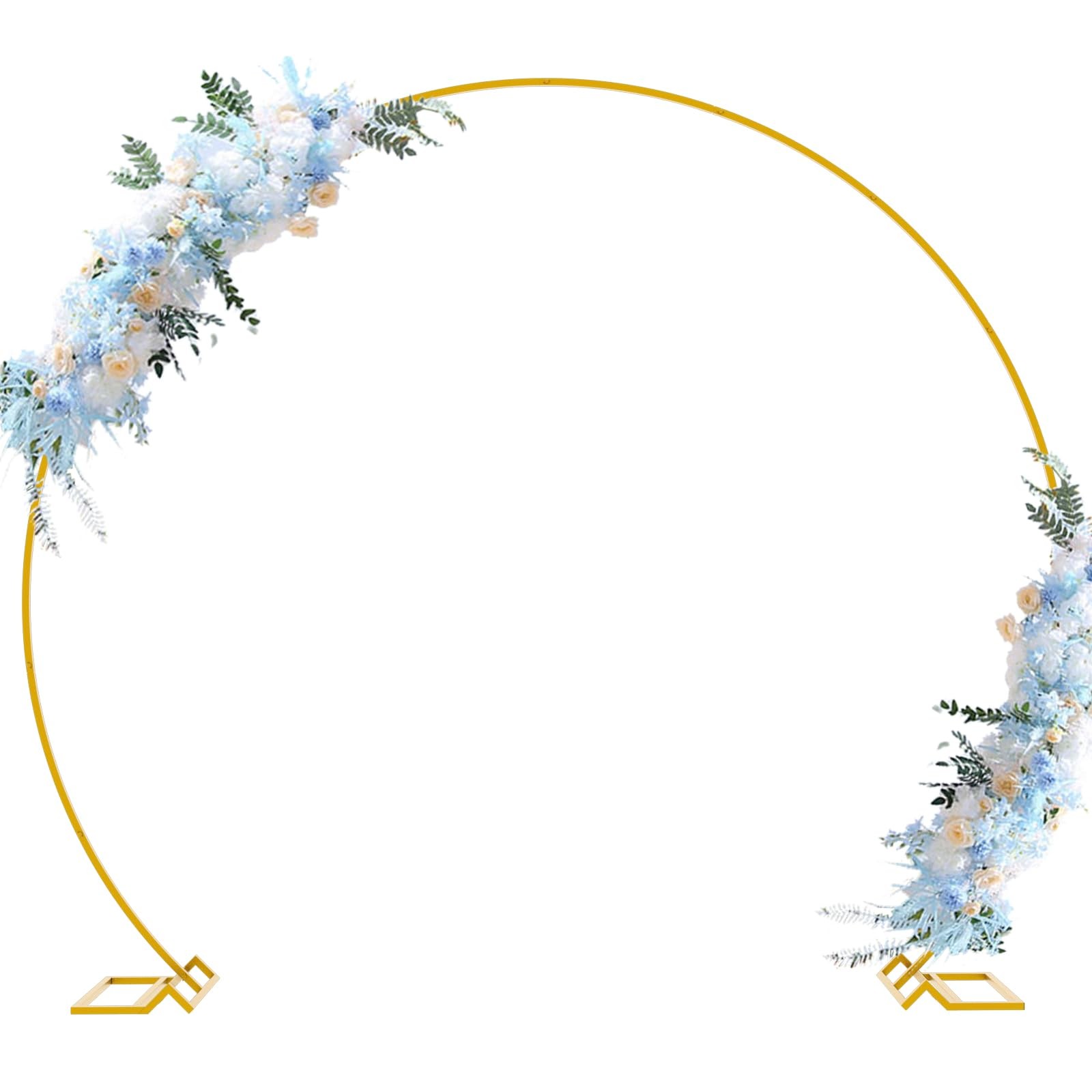 Round Backdrop Stand 8FT Gold Circle Balloon Arch Frame Large Metal Wedding A…