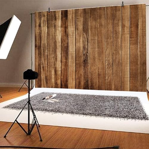 7×5 ft Wood Backdrop for Photography Rustic Brown Wooden Board 7×5 FT Vintage