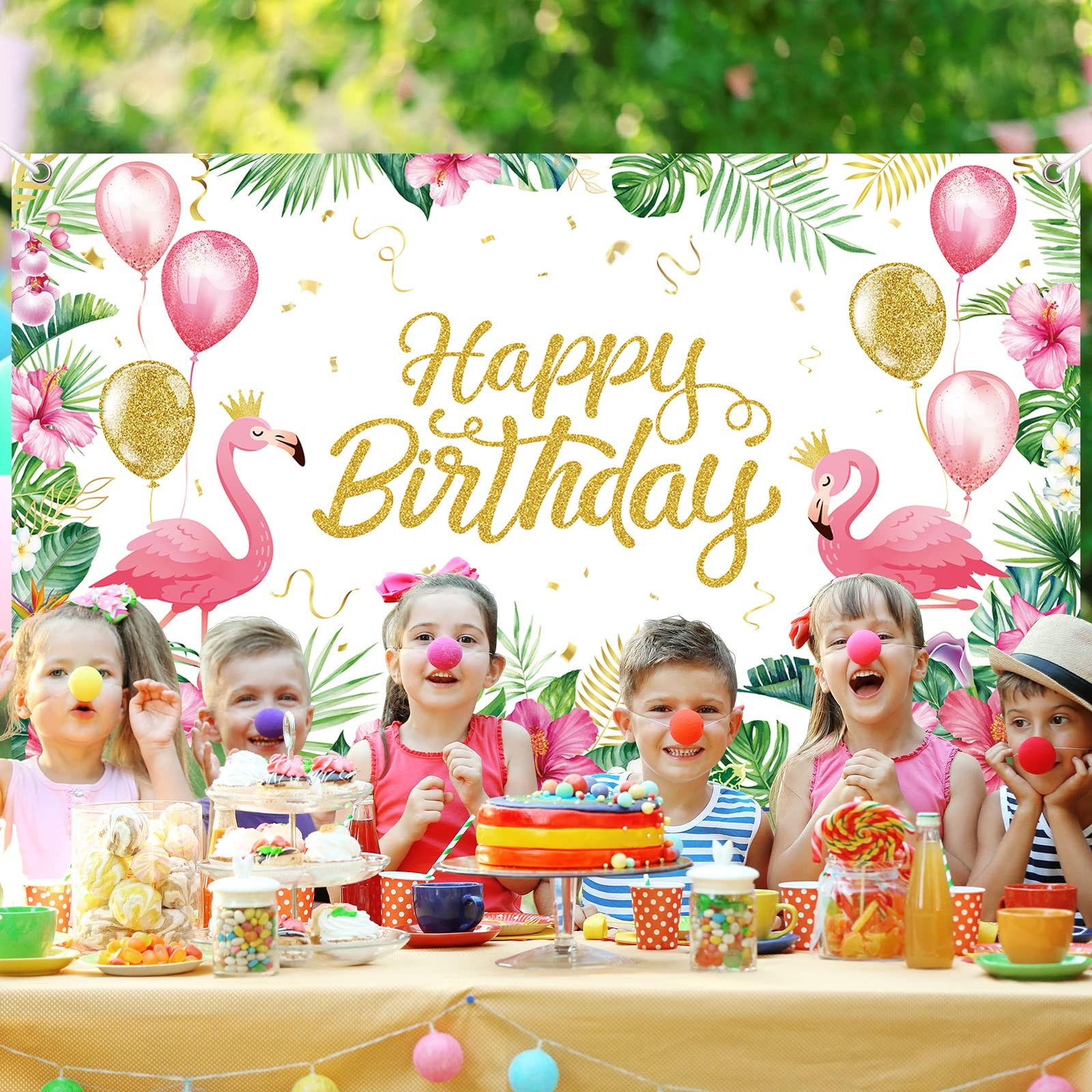 Happy Birthday Background – 6×4 Feet Female feet, White