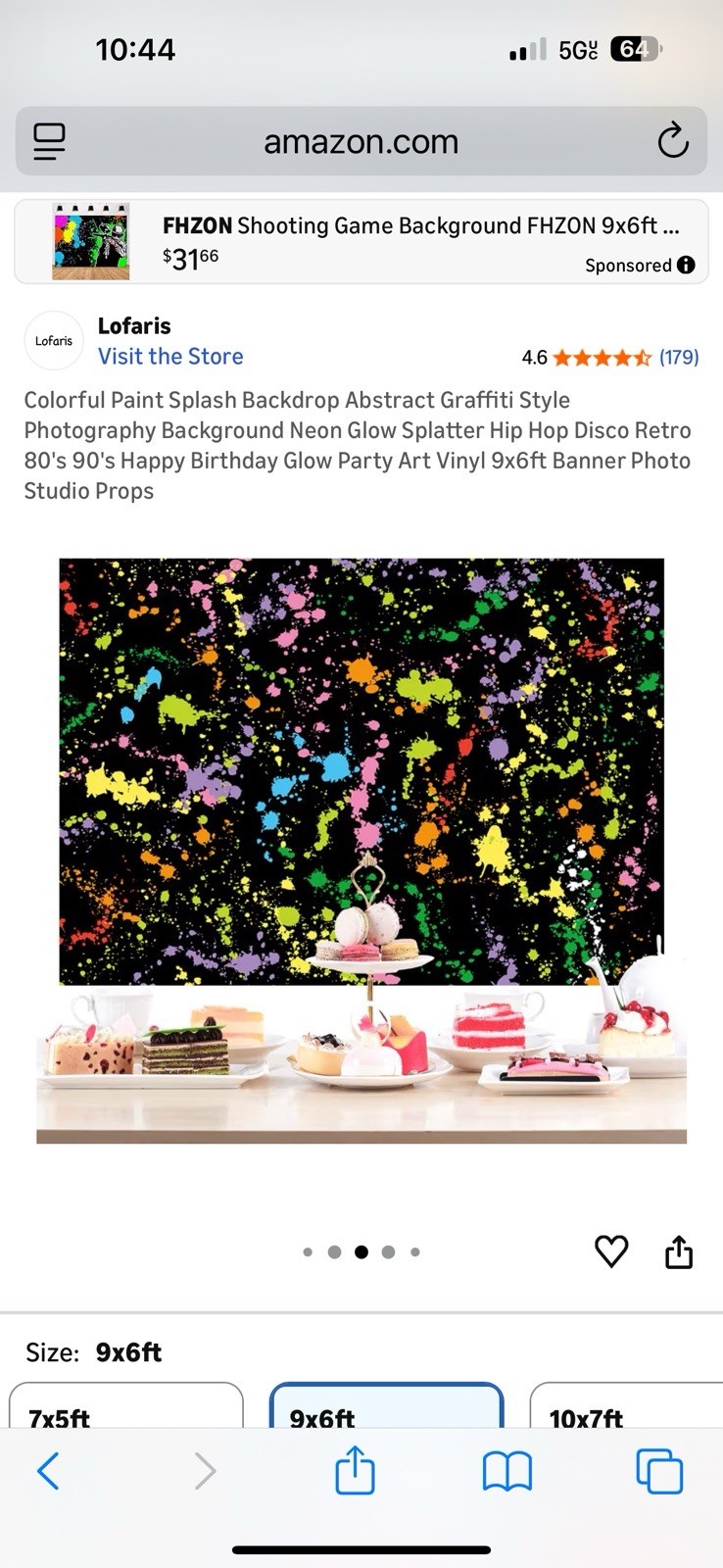 Colorful Paint Splash Backdrop Abstract Graffiti Style Photography 9ftx6ft
