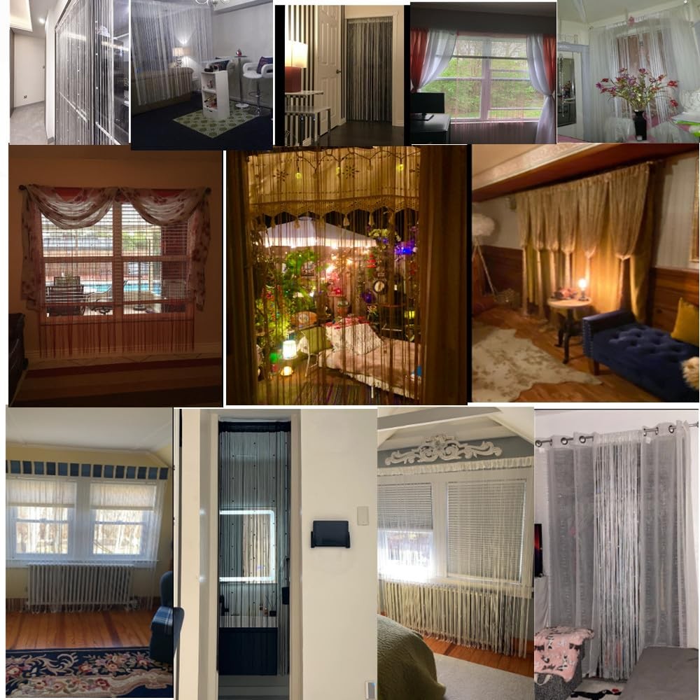 Decorative Door String Curtain Wall Panel Fringe Window Room Divider Blind fo…