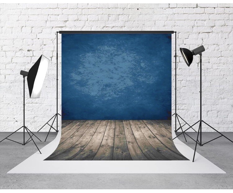Kackool 5x7ft Abstract Wood Background Blue Photography Background Studio Backdr