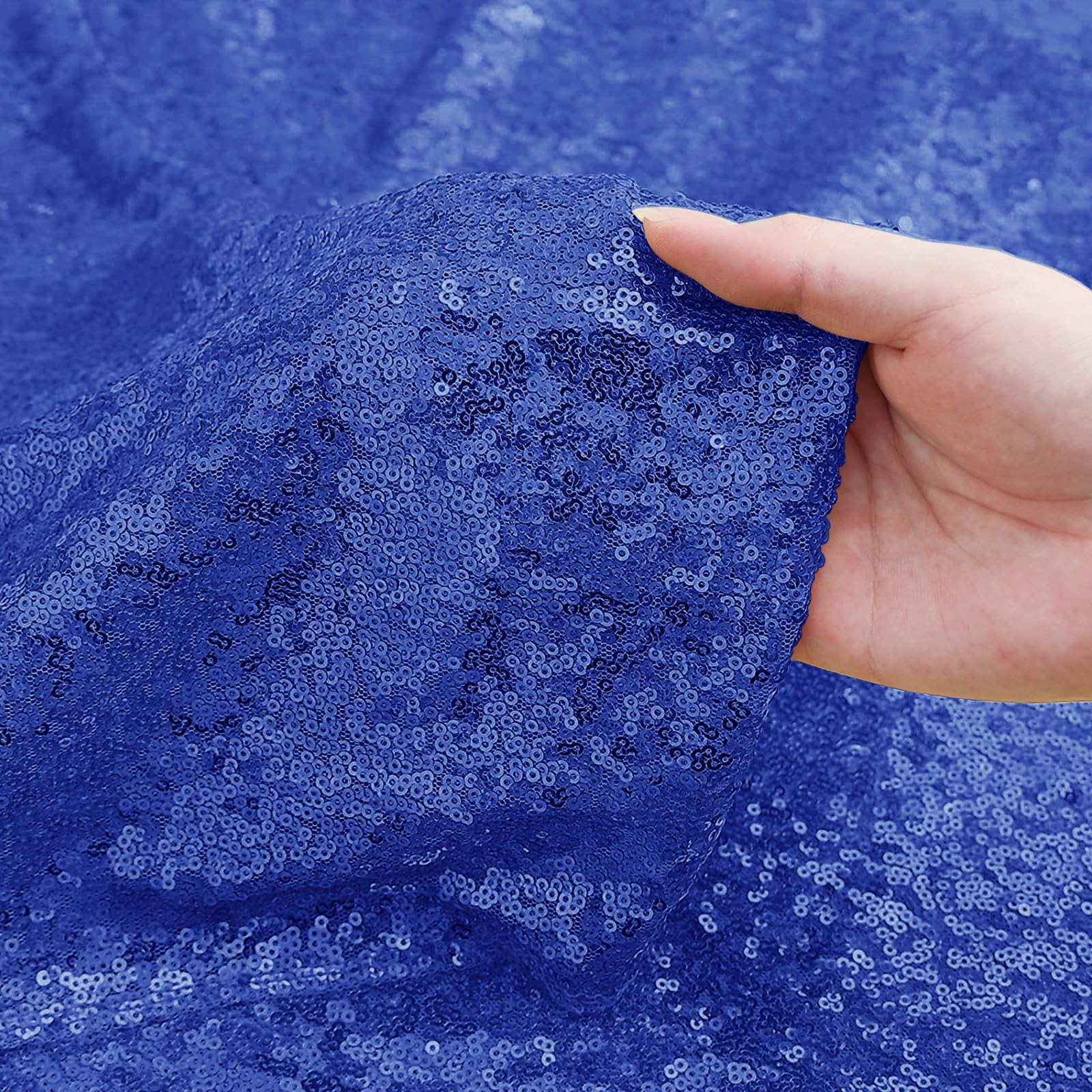 Royal Blue Sequin Backdrop Curtain 4 Panels 2FTx8FT Glitter Royal Blue Backgr…
