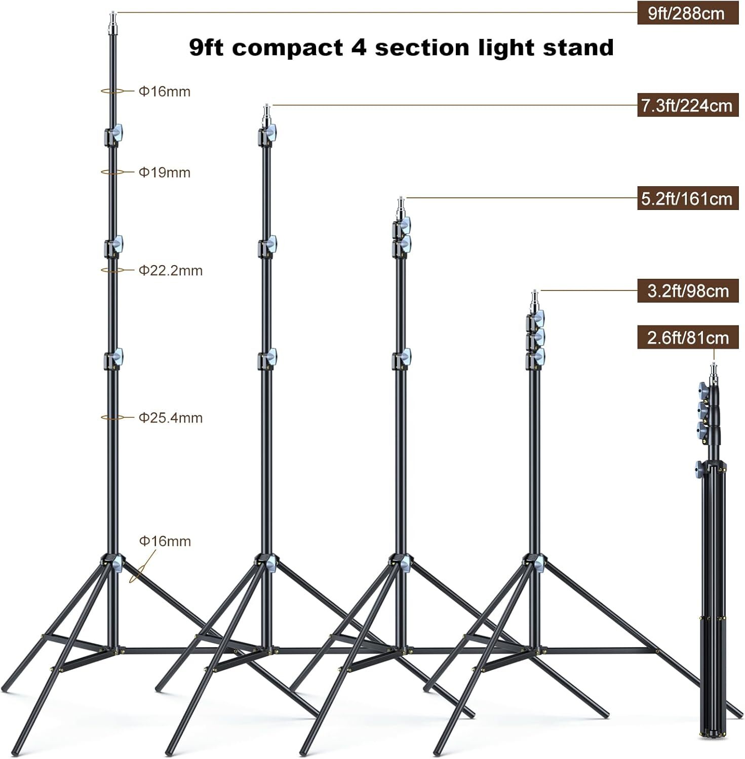 LINCO Photo T-Shape Backdrop Stand Background Backdrops Support Kit – 4198T